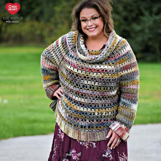 3 Pack Red Heart® Roll With It Melange™ Yarn